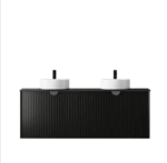 Marlo 1500mm Matte Black Wall Hung Vanity - Image 7