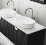 Marlo 1500mm Matte Black Wall Hung Vanity - Image 6