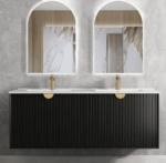 Marlo 1500mm Matte Black Wall Hung Vanity - Image 3