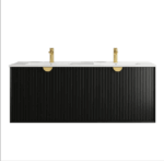 Marlo 1500mm Matte Black Wall Hung Vanity - Image 5