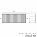 Marlo 1500mm Matte Black Wall Hung Vanity - Image 8