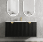Marlo 1200mm Matte Black Wall Hung Vanity