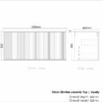 Marlo 1200mm Matte Black Wall Hung Vanity - Image 6