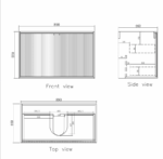 Marlo 900mm Matte Black Wall Hung Vanity - Image 7