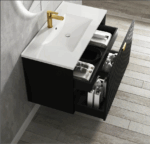 Marlo 750mm Matte Black Wall Hung Vanity - Image 11