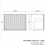 Marlo 750mm Matte Black Wall Hung Vanity - Image 7