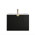 Marlo 750mm Matte Black Wall Hung Vanity - Image 5