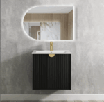 Marlo 600mm Matte Black Wall Hung Vanity