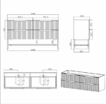 Noosa 1500mm Satin White Wall Hung Vanity - Image 10