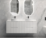 Noosa 1500mm Satin White Wall Hung Vanity - Image 8
