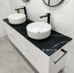 Noosa 1500mm Satin White Wall Hung Vanity - Image 4