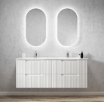 Noosa 1500mm Satin White Wall Hung Vanity - Image 2