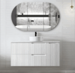 Noosa 1200mm Satin White Wall Hung Vanity - Image 2