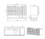 Noosa 1200mm Satin White Wall Hung Vanity - Image 8