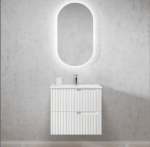 Noosa 600mm Satin White Wall Hung Vanity - Image 5