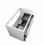 Noosa 600mm Satin White Wall Hung Vanity - Image 3