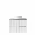 Noosa 750mm Satin White Wall Hung Vanity - Image 5