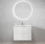 Noosa 750mm Satin White Wall Hung Vanity - Image 4