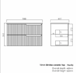 Noosa 900mm Satin White Wall Hung Vanity - Image 6