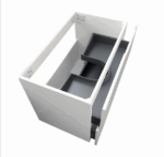 Noosa 900mm Satin White Wall Hung Vanity - Image 3