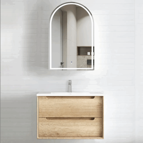 Byron 750mm Natural Oak Wall Hung Vanity