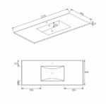 Laguna Mark II 1200mm Matte White Wall Hung Vanity - Image 18