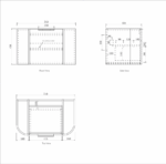 Bondi 750mm Satin White Fluted Wall Hung Curve Vanity - Image 11