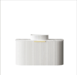 Bondi 900mm Satin White Fluted Wall Hung Curve Vanity - Image 7