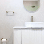 Bondi 1500mm Satin White Fluted Wall Hung Curve Vanity - Image 8