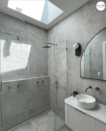 Bondi 1800mm Satin White Fluted Wall Hung Curve Vanity - Image 6