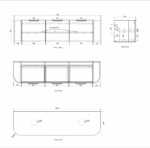 Bondi 1800mm Satin White Fluted Wall Hung Curve Vanity - Image 11