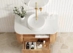 Bondi 900mm Woodland Oak Fluted Curve Vanity