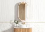 Bondi 900mm Woodland Oak Fluted Curve Vanity - Image 3