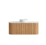 Bondi 1200mm Woodland Oak Fluted Curve Vanity - Image 6