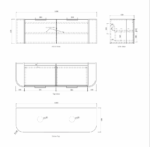 Bondi 1500mm Woodland Oak Fluted Curve Vanity - Image 14