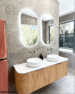 Bondi 1500mm Woodland Oak Fluted Curve Vanity - Image 3