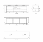 Bondi 1800mm Woodland Oak Fluted Curve Vanity - Image 10