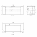 Bondi 1200mm Natural Oak Wall Hung Curve Vanity - Image 13