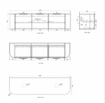 Bondi 1800mm Natural Oak Wall Hung Curve Vanity - Image 6