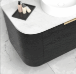 Bondi 900mm Black Oak Wall Hung Curve Vanity - Image 7