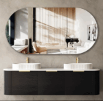 Bondi 1800mm Black Oak Wall Hung Curve Vanity - Image 3