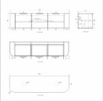 Bondi 1800mm Black Oak Wall Hung Curve Vanity - Image 7