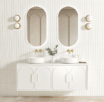 Laguna Mark II 1800mm Matte White Wall Hung Vanity - Image 3
