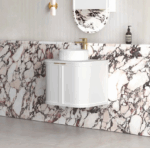 Hampshire 600mm Satin White Wall Hung Curve Vanity - Image 3