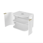 Hampshire 600mm Satin White Wall Hung Curve Vanity - Image 7