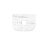 Hampshire 600mm Satin White Wall Hung Curve Vanity - Image 5