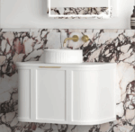 Hampshire 750mm Satin White Wall Hung Curve Vanity - Image 3