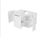 Hampshire 750mm Satin White Wall Hung Curve Vanity - Image 8