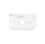 Hampshire 750mm Satin White Wall Hung Curve Vanity - Image 6