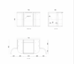 Hampshire 750mm Satin White Wall Hung Curve Vanity - Image 10